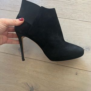 Jimmy Choo black suede booties, size 36